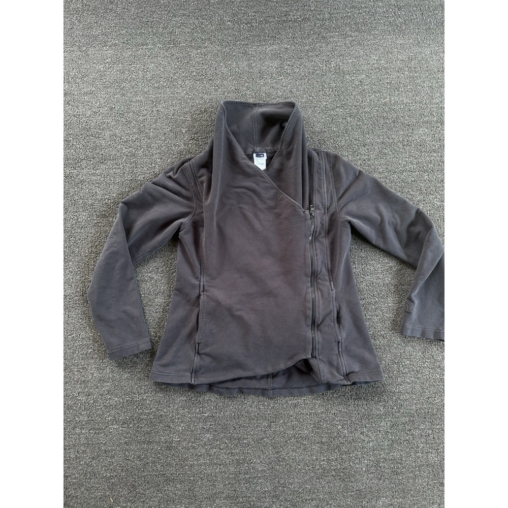 The North Face Women's Large Black Fleece Jacket Asymmetrical Zip